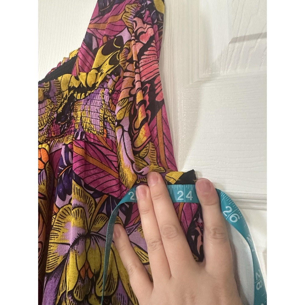 Anthropologie Alexandra Farmer Floral Butterfly Puff Sleeve Blouse Sz XL - Picture 9 of 9
